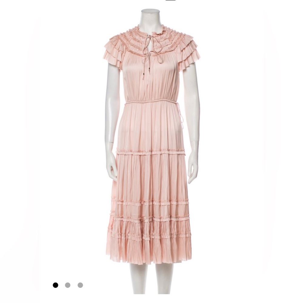 Ulla Johnson Isadora Dress, size S, satin plisse, gorgeous movement!